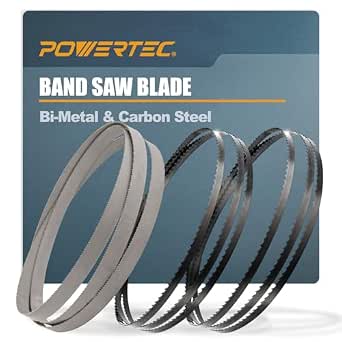 POWERTEC 59-1/4 Inch Bandsaw Blades Assortment for Woodworking & Non-Ferrous Metal Cutting, 3 Pack