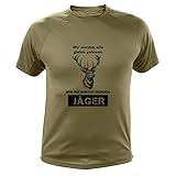 galvin green regenjacke herren T-Shirt Jagdmotiv Druck Jäger T Shirt, Hirsche, Vir Werden alle gleich geboren, Jagd Geschenke (20149, Grun, XL)