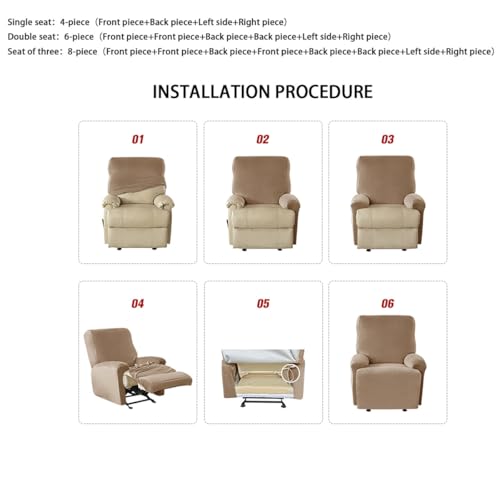 Housse de fauteuil inclinable extensible universelle et lavable