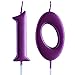 Pink 10th Birthday Candle, Number 10 Years Old Candles Cake Topper, Girl Party Decorations, Supplies