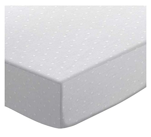 Sheetworld Fitted 100% Cotton Jersey Moses Basket Sheet 13 X 27, White Swiss Dot, Made In Usa #TOP24