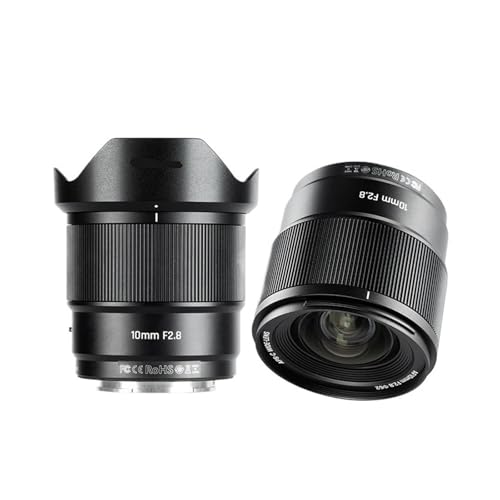 Camera Lens, Lente Ojo de pez Ultra Gran Angular AF 10 mm f/2.8 de 105,3° con Enfoque automático APS-C, Compatible con Montura Sony E ZVE10 Fujifilm XF(Z)