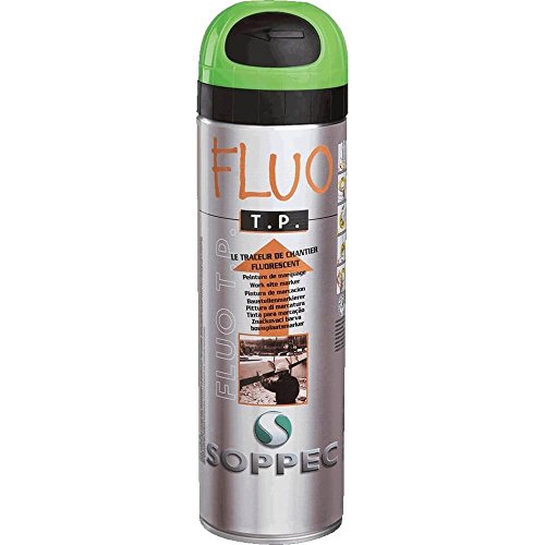 12x SOPPEC Markierungsspray Fluo TP grün 500ml 9-10 Monate sichtbar f.Baustellen
