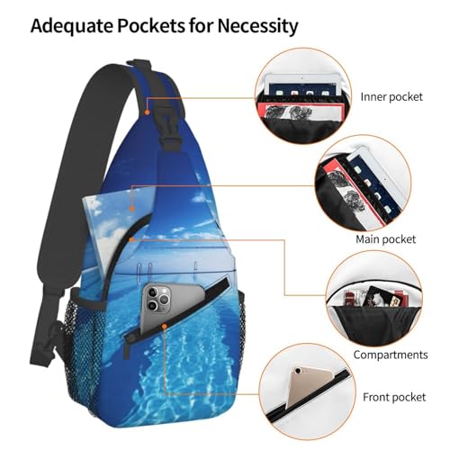 Mochila cruzada deportiva negra para adultos miniatura 4