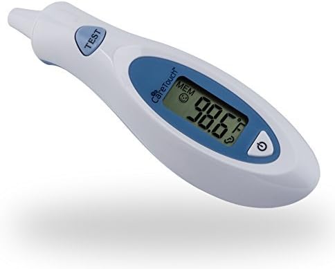 Care Touch Digital Infrared Ear Thermometer showing memory function