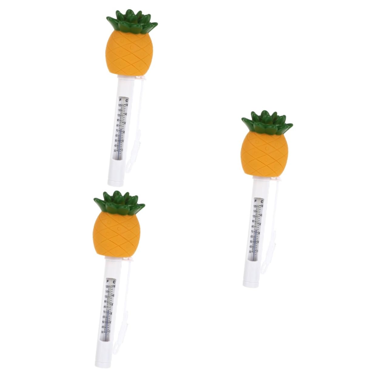 3 Termometri A Forma Di Ananas Termometro Galleggiante Impermeabile Per Piscina Termometro A Forma Di Cartone Animato In Plastica Gialla