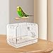 FJMQHU Bird Carrier Acrylic Bird Cage Travel Cage Parrot Cage with Removable Tray Transparent Stain Resistant Lightweight Washable Material Suitable for, Bird Cage