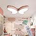 Produktbild LED Deckenlampe Dimmbar Kinder Kinderzimmer Schlafzimmer Lampen Holz Schmetterling Deckenleuchte 30w, Metall Acryl-schirm Kronleuchter Esszimmer Bad Küche Decken Leuchten Fernbedienung L50*W32*H6cm