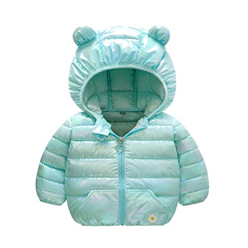 Infant Baby Fleece Winter Coat Jacket,Newborn Boys Girls Long Sleeve Warm Cartoon Hoodie Snowsuit Outfits 0-18M Green