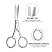 HAWATOUR Beard Scissors, Stainless Steel Scissors for Beard, Mustache, Eyebrow, Nose Hair