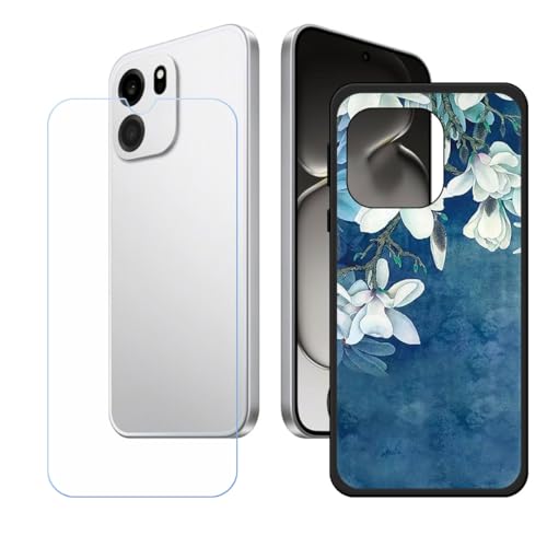 LCEHTOGYE �K�p OnePlus Turbo 6V +�����K���X�X�N���[���v���e�N�^�[�p�P�[�X�A�K�p OnePlus Turbo 6V (6,78")�ƌ݊����̂���u���b�N�\�t�gTPU�V���R���Q���P�[�X�ی�J�o�[ LH22