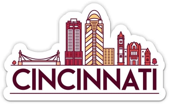 Squiddy Cincinnati Ohio - Adhesivo de vinilo para automóvil, computadora portátil, cuaderno (5 pulgadas de ancho)