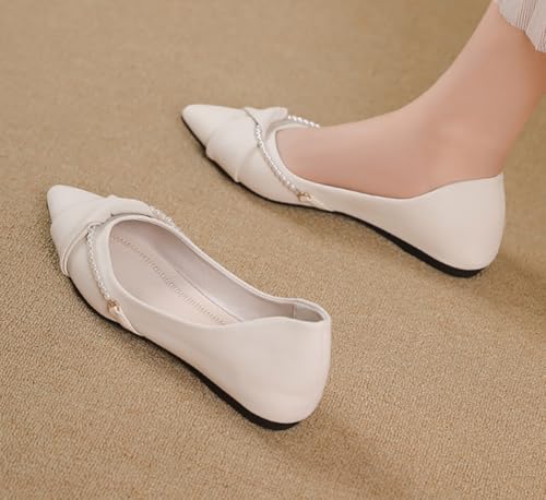 Flats for Women Pointed Toe Casual Ladies Ballet Flats Comfortable Slip on Shoes for Dressy Office Travel 5