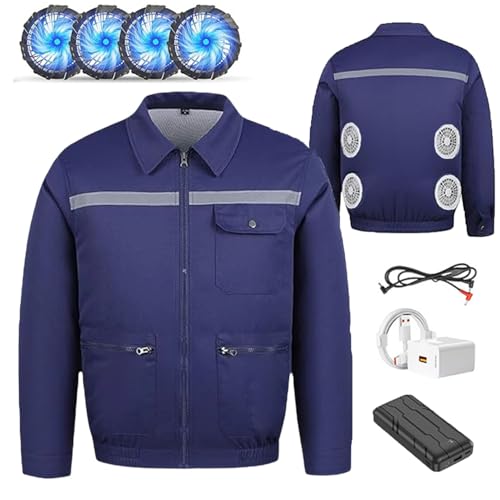 Kuchofuku Air-Conditioned Work Jacket, Uv Protection Fan-Cooled Casual Jacket With 14 Hours 20000mah Battery