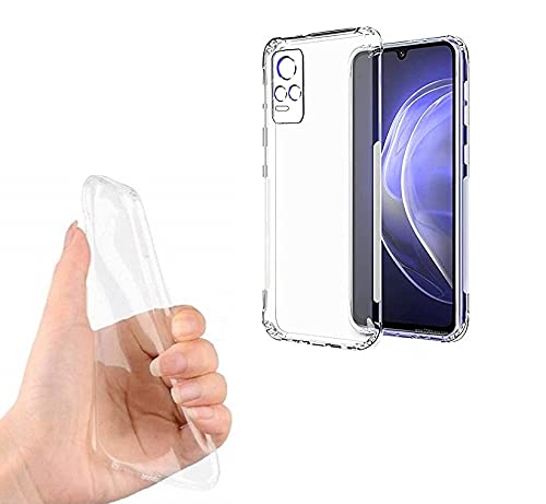 Image of COVERNEW Rubber Back Cover for Vivo V2059 / Vivo Y73 - Transparent