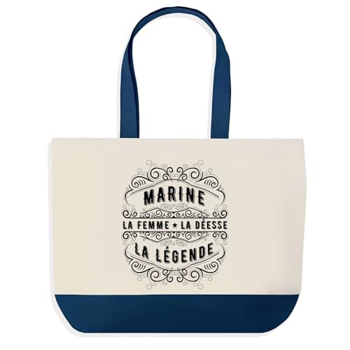 Sac de shopping bleu marine cabas de course pour vos provisions