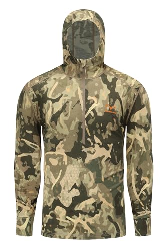 Lichenland Men's Merino Wool Hunting Hoodie Base Layer Sweatshirt