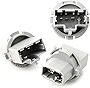 iJDMTOY Pair OE-Spec 7443 Brake Tail Light Adapter Socket Compatible with Acura CL RL TSX Honda Accord Civic FIT, etc