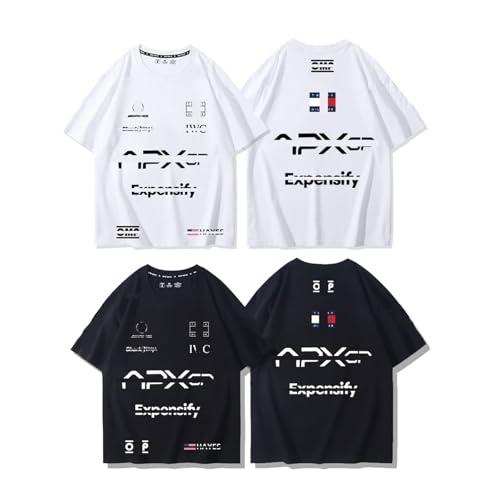 [XciNe] 映画F1 レーサー tシャツ 同型 グッズ ブラッド ピット tシャツ 夏 メンズ コットン ゆったり 半袖 エフワン グッズ 映画 周辺 (ホワイト,L) [並行輸入品]