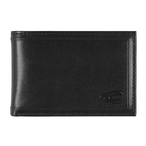 Portefeuille hommes camel active en cuir Wood avec finitions authentiques