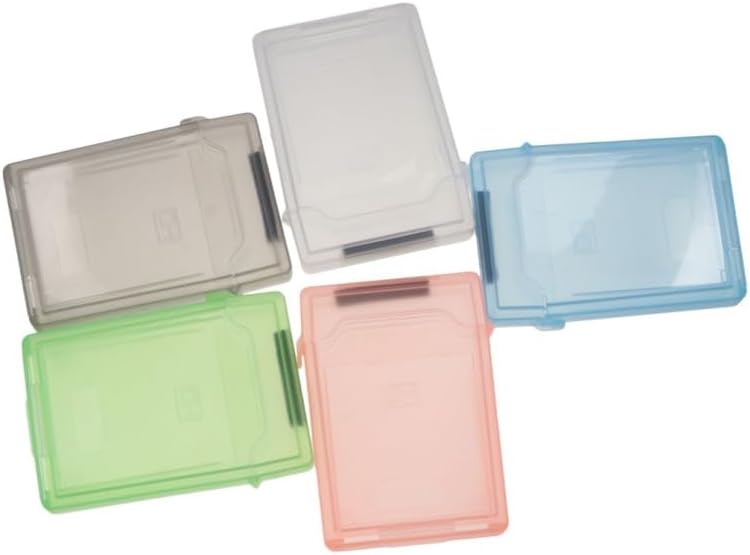5Pcs 2.5 inch Plastic HDD Case, Hard Disk Drive Transparent Box, Shockproof Anti Static Hard Disk Drive Protection Storage Cases