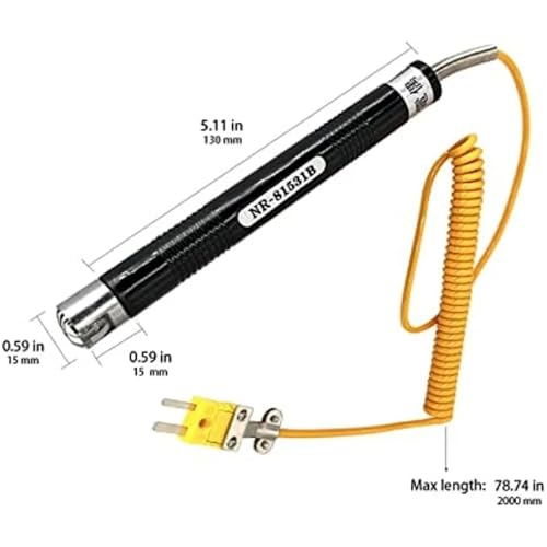 Termopar tipo K con sonda de superficie para medición de temperatura de -50 a 500 ℃ 3