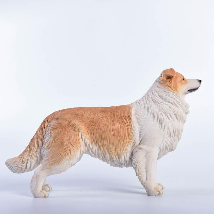 MMOS X JXK Border Collie Dog Statue Dog Figurine for Desktop Decor Durable Polyresin with Intricate Details Gifts for Women Mom Birthday