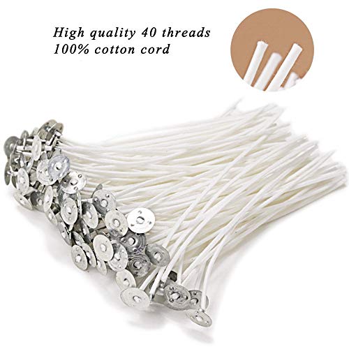 Ericx Light 100 Piece Cotton Candle Wick 6" Pre-Waxed For Candle Making,Candle Diy #TOP2