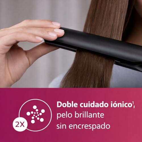 Miniatura 3 de Philips Plancha De Pelo Serie 5000 Con Tecnología Thermoshield, Iones, Placas De 105mm De Largo Flotantes Con Aceite De Argan, 50 Más Rapida, Bhs510 00, Malva