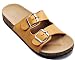 Women Soft Foam Cork Sandal Footbed Double Strap Flat Sandal