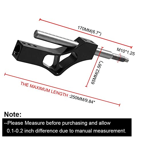 Sporacingrts Adjustable Short Shift Extension Shifter Knob With Adapters Compatible With Civic Integra Crx (Black) #TOP5