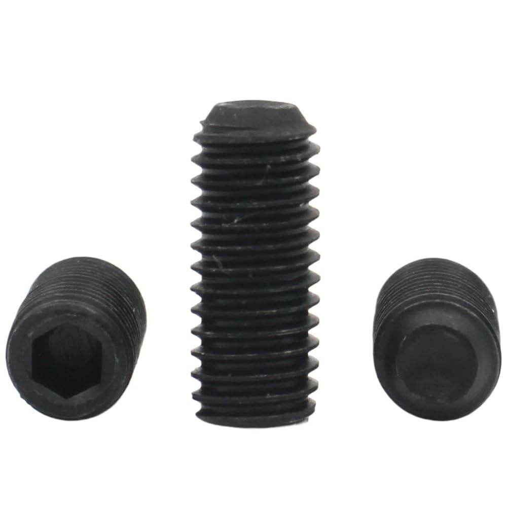 10 tornillos prisioneros de acero al carbono de grado 12,9, tornillo de fijación de extremo cóncavo con punta de copa sin cabeza, M2-M10(70mm (10pcs),M6)