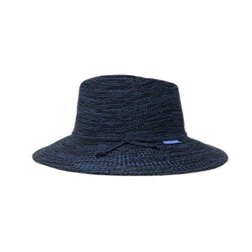 Women’s Victoria Fedora Sun Hat – Upf 50+, Adjustable, Packable, Mixed Navy #TOP1