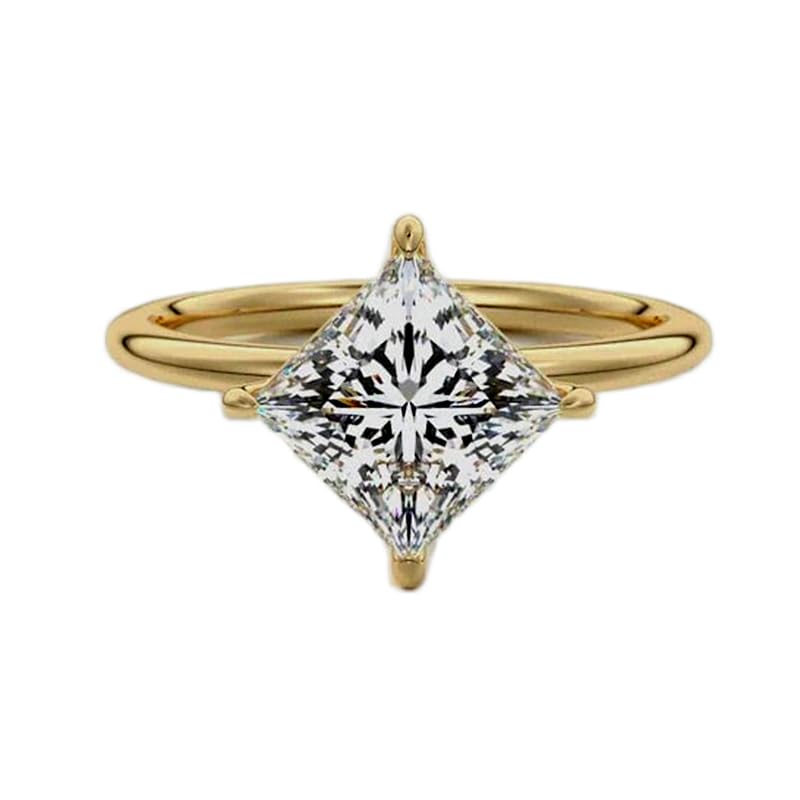 Bague moissanite naturelle transparente 925 anneau plaqué or serti diamants LK_DHR_0462