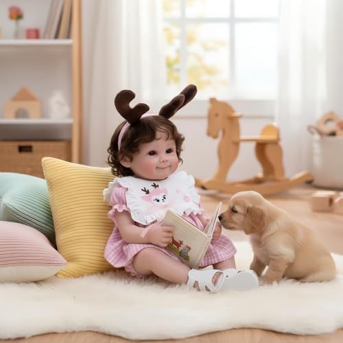 Muñeca Reborn Realista de 22 Pulgadas para 3+ años miniatura 4