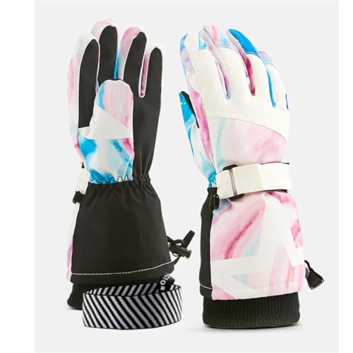 Ornrjfll Jungen und Mädchen wasserdichte warme Handschuhe Winter Skihandschuhe Schnee Winddichte Ski Snowboard Handschuhe Fahrradhandschuhe wie das Bild zeigt2