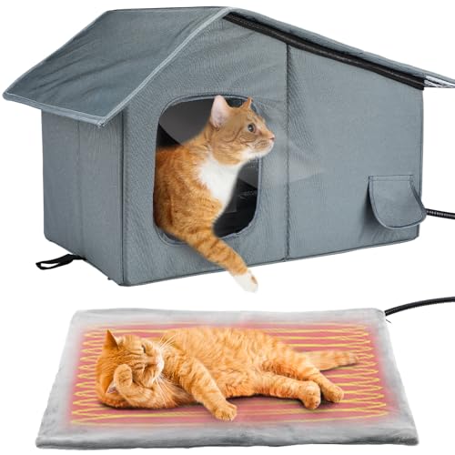 MEWTOGO Weatherproof Heated Cat House