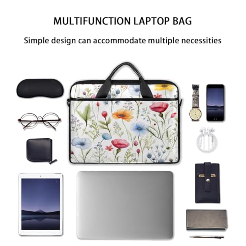 Bolsa para Laptop Acuarela Floral 15 Pulgadas miniatura 7