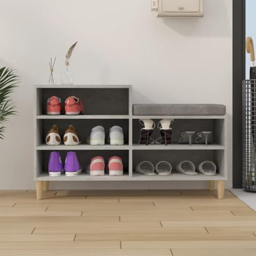 Zapatero compacto de 102x36x60 cm con 5 compartimentos para el pasillo 5