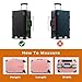 FABULWAY 3PCS Clear PVC Suitcase Cover Protectors Transparent Luggage Covers Waterproof Wheeled Suitcase Dust Cover Dustproof Travel Luggage Sleeve Protector 20