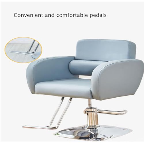 TFDRSEXVD Fotel fryzjerski z wytrzymałą pompą hydrauliczną, obrotowy fotel 360 stopni,White,round plate