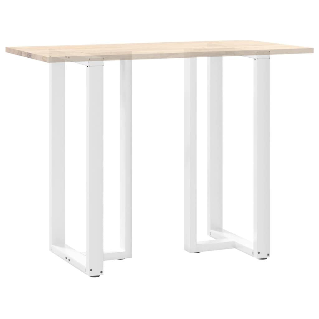 Juego de 2 patas para mesa de bar, en forma de T, patas de mesa de acero con recubrimiento en polvo, patas de mesa ajustables en altura para mesas de bar, 60 x 35 x (110-111) cm, color blanco