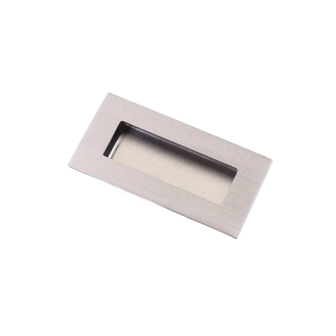 ATEUXOL Recessed Door Handles Concealed Pull Handle Sliding Door Inline Invisible Cabinet Drawer Fastener Embedded Stainless Steel(102X51-1)