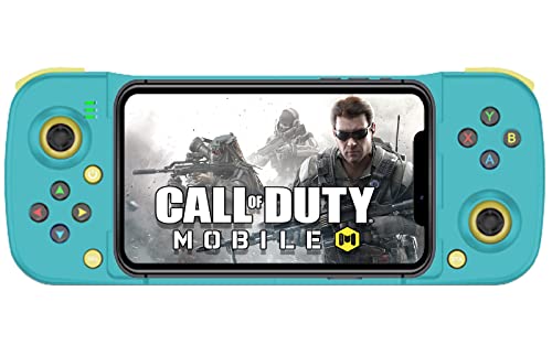 Bluetooth Mobile Game Controller für iPhone Android PC, Arvin COD Mobile Gamepad Controller für iPhone14/13/12/11 Samsung Galaxy/OnePlus/Oppoi/Motorola/Huawei, mit Programmierbarer Rücktaste Cover