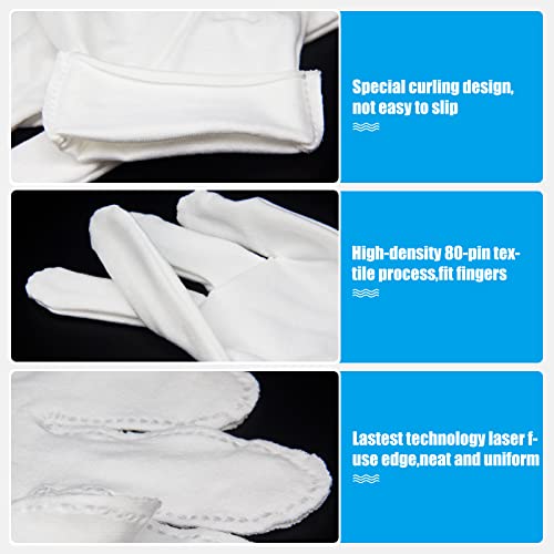Fourseas Cotton Gloves, 7 Pairs Cotton Gloves For Dry Hands Sleeping thumb #4