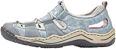 Rieker Women's L0561-12 Low-Top Sneakers Blue (Adria/Heaven/Silverflower 12) 3.5 UK | Image 6