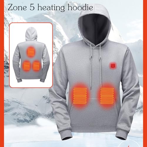 Sweat à capuche chauffant unisexe alimenté par USB thermique - 7