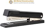 Bostitch Office Classic Metal Desktop Stapler, 20 Capacity, Dual Clinch, Opens for Tacking, Full-Strip, 6 Pack, Black