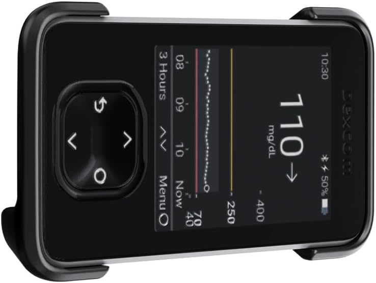 BELTRON Protective Case for Dexcom G7 Receiver with Built-in Metal Belt Clip (Strong & Durable Case Designed to Protect Dexcom G7 Receiver/Display Device) (Black)
