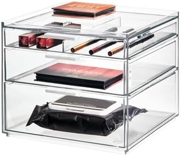 2 Organisateurs Palette Maquillage Acrylique Transparent 7 Compartiments – Rangement Cosmétique